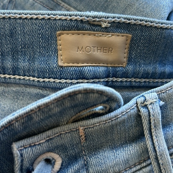 MOTHER The Lace Up Dazzler Ankle Tinge Light Wash High Waist Sz 29 - Picture 8 of 15